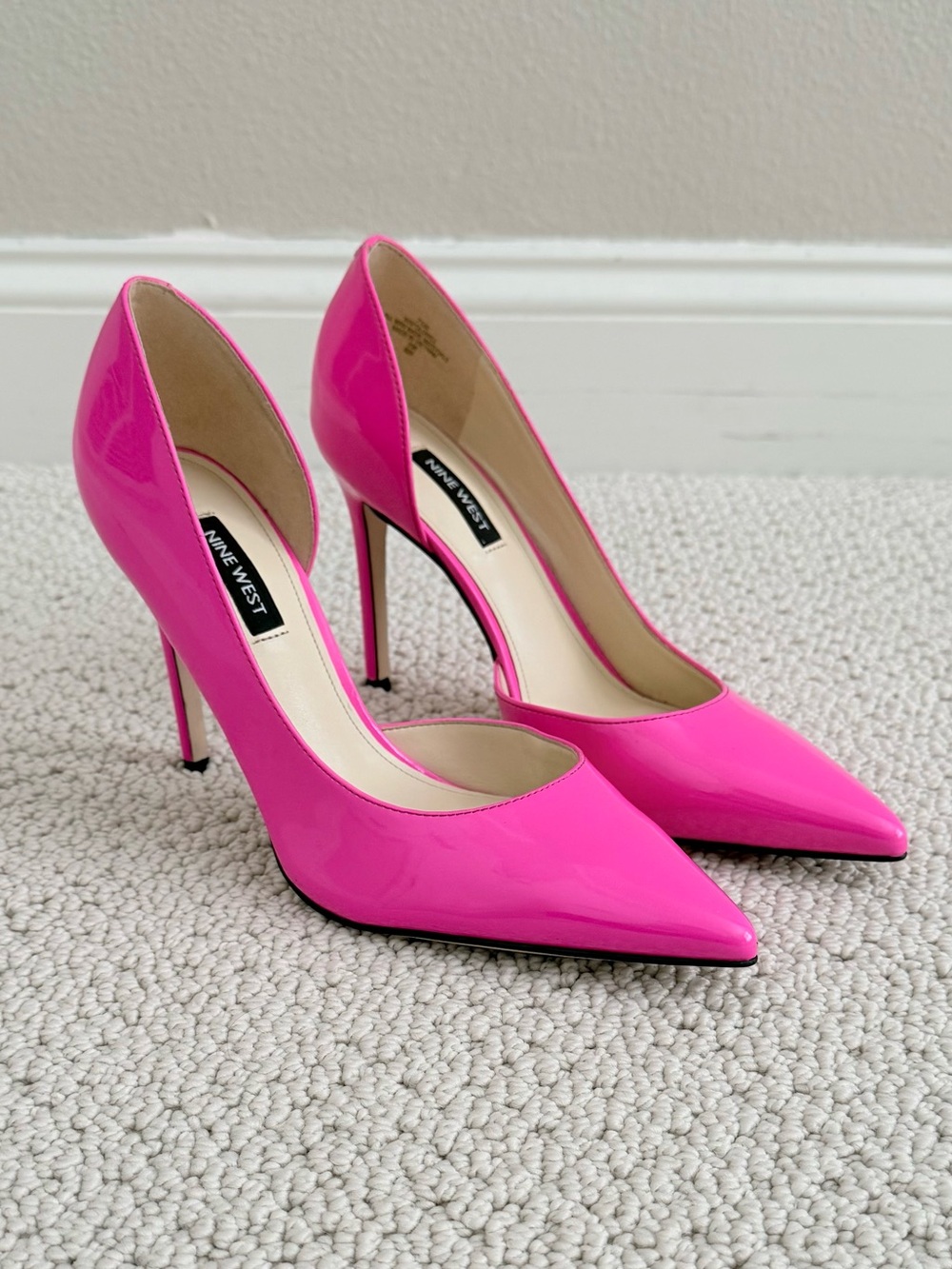 Nine West Folowe Hot Pink Patent Pumps